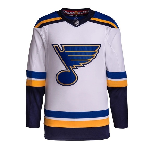 Adidas Authentic Primegreen St. Louis Blues White Road Jersey Size 54 NWT - Picture 2 of 3